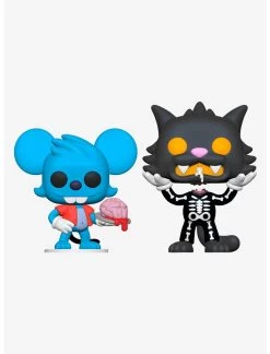 FUNKO The Simpsons Halloween Pop! Television Itchy & Scratchy (Skeleton) Vinyl Figure Hot Topic Exclusive