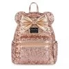 Minnie Mouse Sequin Loungefly Mini Backpack – Rose Gold -Toy World Shop 2014105715686