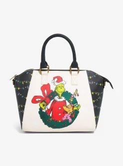Loungefly How The Grinch Stole Christmas Holiday Wreath Satchel Bag