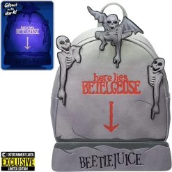 Loungefly Beetlejuice Tombstone Glow-in-the-Dark Mini-Backpack - Entertainment Earth Exclusive