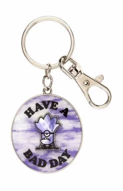 Evil Minion "Have A Bad Day" Oval Keychain
