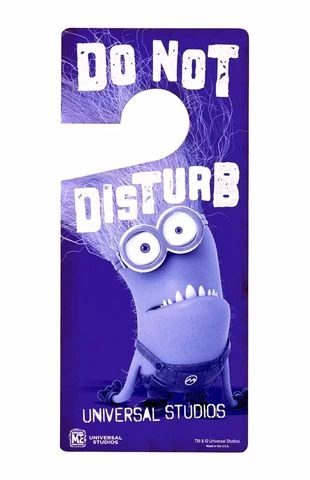 Evil Minion "Do Not Disturb" Door Hanger 3 Evil Minion "Do Not Disturb" Door Hanger