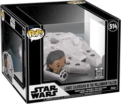 FUNKO Pop! Ride Super Deluxe: Star Wars - Lando Calrissian In The Millenium Falcon (Shared Galactic Convention, Amazon Exclusive), Multicolor
