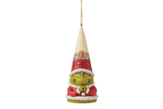 Grinch Gnome With Hands Clenched Hanging Ornament -by Jim Shore 3 Grinch Gnome With Hands Clenched Hanging Ornament -by Jim Shore