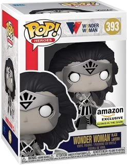 FUNKO Pop! Heroes: Wonder Woman 80th Anniversary - Glow In The Dark Black Lantern Wonder Woman, Amazon Exclusive, 3.75 Inches