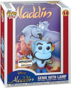 FUNKO Pop! VHS Cover: Disney - Aladdin, Genie With Lamp (Amazon Exclusive)
