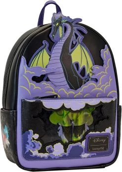 Loungefly Disney Backpack: Maleficent Dragon Lenticular And Glow In The Dark Mini-Backpack, Amazon Exclusive -Toy World Shop 71znSIxYLSL. AC SL1500