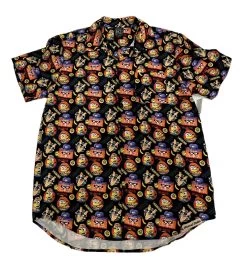 Villain Con Minions Woven Button Camp Shirt