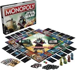 STAR WARS MONOPOLY:Boba Fett Edition Board Game -Toy World Shop 81QuR9xOn3L. AC SL1500