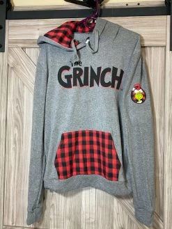 Universal Studios Dr. Seuss The Grinch Buffalo Plaid Hoodie