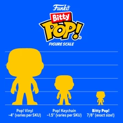FUNKO Bitty Pop! Disney Princess 4-Pack Series 2 -Toy World Shop BittyPopRetailAssets SizeComparisonScale