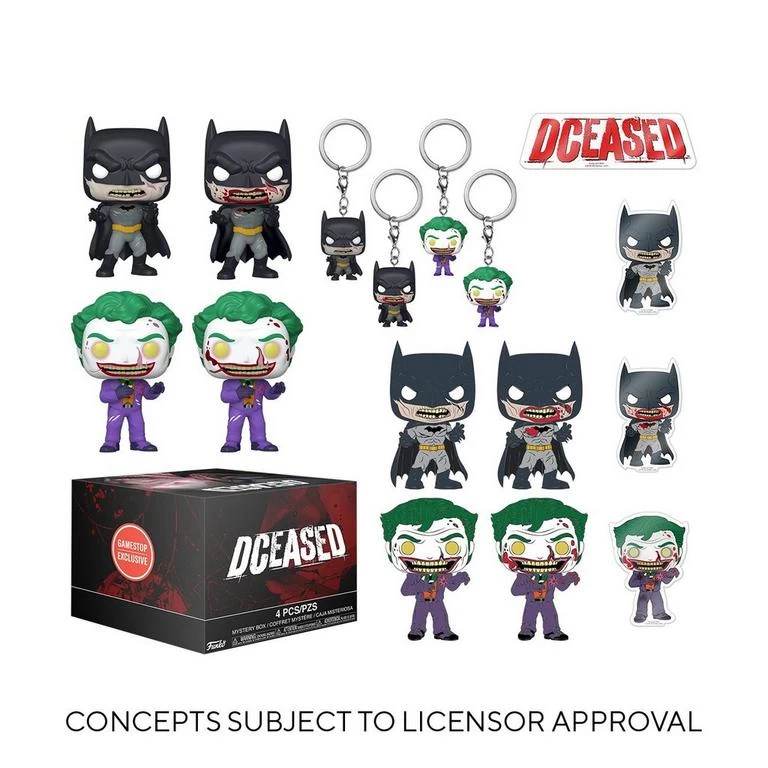 FUNKO DC Dceased Mystery Box 1 POP! Vinyl Figure, Pin, Keychain, And Decal GameStop Exclusive 4 FUNKO DC Dceased Mystery Box 1 POP! Vinyl Figure, Pin, Keychain, And Decal GameStop Exclusive - Image 2