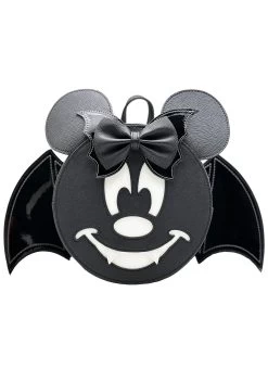 LOUNGEFLY X LASR Exclusive Disney Minnie Bat Convertible Mini Backpack