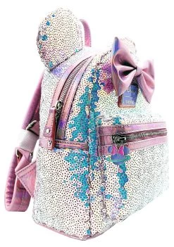 Loungefly X LASR Exclusive Disney Planet Minnie UV Reactive Pink Iridescent Sequin Mini Backpack -Toy World Shop LoungeflyxLASRExclusiveWDBK2421DisneyPlanetMinnieSequinPinkBlueMiniRaveFestivalBackpackPBLU s 1440x b1899ae2 58da 4f18 9be4 4ccfe8a5f17a