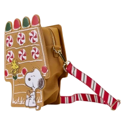 LOUNGEFLY Peanuts Snoopy Gingerbread House Scented Crossbody Bag 12 LOUNGEFLY Peanuts Snoopy Gingerbread House Scented Crossbody Bag -Toy World Shop PNTB0014 LFPEANUTSSNOOPYGINGERBREADHOUSEFIGURALCROSSBODY44SIDE
