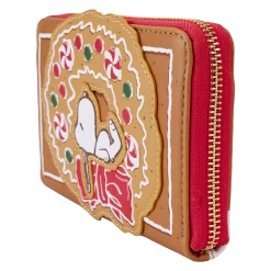 LOUNGEFLY Peanuts Snoopy Gingerbread Wreath Scented Zip Around Wallet 11 LOUNGEFLY Peanuts Snoopy Gingerbread Wreath Scented Zip Around Wallet -Toy World Shop PNWA0021 LFPEANUTSSNOOPYGINGERBREADWREATHZIPAROUNDWALLET54SIDE