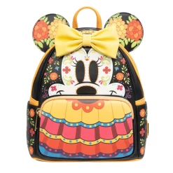 Loungefly Minnie Mouse Dia De Los Muertos Sugar Skull Mini-Backpack - Entertainment Earth Exclusive