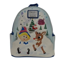 Loungefly Rudolph And Hermey Mini Backpack -Modern Pinup Exclusive -Toy World Shop RudolphWhiteBackgroundFrontDark 720x a291e17e e612 4e16 9059 f01446083b55