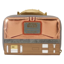 Star Wars Celebration Armorer Cosplay Zip Around Wallet - Loungefly.com Exclusive -Toy World Shop STWA0236 LFSTARWARSTHEMANDALORIANSWCARMORERCOSPLAYWALLET0234BACK