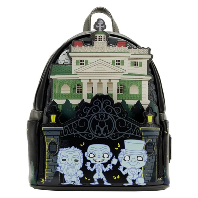 LOUNGEFLY Funko Pop! ByHaunted Mansion Hitchhiking Ghosts Glow Mini Backpack 3 LOUNGEFLY Funko Pop! ByHaunted Mansion Hitchhiking Ghosts Glow Mini Backpack