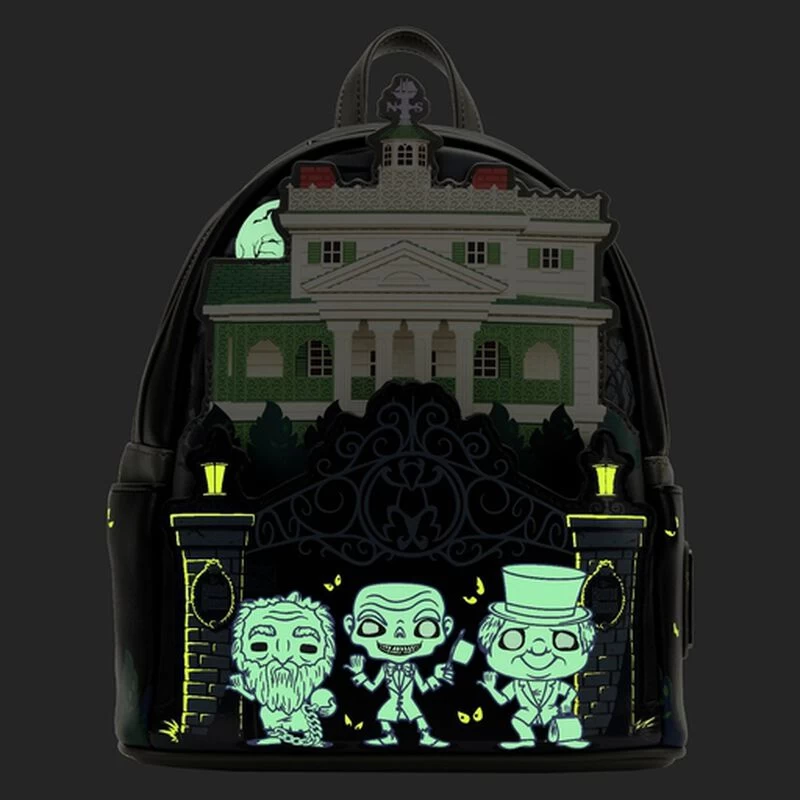LOUNGEFLY Funko Pop! ByHaunted Mansion Hitchhiking Ghosts Glow Mini Backpack 4 LOUNGEFLY Funko Pop! ByHaunted Mansion Hitchhiking Ghosts Glow Mini Backpack - Image 2