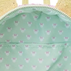 Limited Edition Exclusive - Minnie Mouse Pastel Sequin Mini Backpack - Loungefly.com Exclusive -Toy World Shop WDBK3001 LFDISNEYMINNIEPASTELSEQUINMINIBACKPACK0727INSIDE