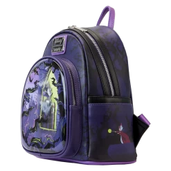 Limited Edition Maleficent Window Box Glow Mini Backpack - Loungefly.com Exclusive -Toy World Shop WDBK3079 LFDISNEYMALIFICENTWINDOWBOXMINIBACKPACK0360SIDE