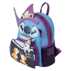 Stitch Exclusive Spooky Stories Halloween Glow Mini Backpack - Loungefly USA Exclusive -Toy World Shop WDBK3317 LFDISNEYSTITCHWITHBOOKHALLOWEENMINIBACKPACK3379QUARTER