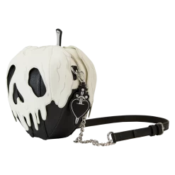 Stitch Shoppe Evil Queen Exclusive Black Glitter Poison Apple Glow Crossbody Bag - Loungefly USA Exclusive -Toy World Shop WDSSTB0036 SSDISNEYEVILQUEENPOISONBLACKAPPLECROSSBODY3389SIDE