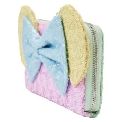 Limited Edition Exclusive - Minnie Mouse Pastel Sequin Zip Around Wallet - Loungefly.com Exclusive -Toy World Shop WDWA2495 LFDISNEYMINNIEPASTELSEQUINZIPAROUNDWALLET0740SIDE