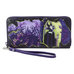 Maleficent Window Box Glow Zip Around Wristlet Wallet - Loungefly.com Exclusive