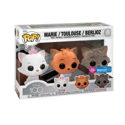 FUNKO Pop! Disney: Disney 100 - Aristocats 3 Pack (Flocked) Vinyl Figures (Walmart Exclusive)