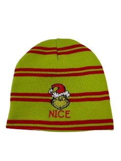 Universal Studio Dr. Seuss Grinch Naughty Nice Reversible Knit Hat -Toy World Shop image 03e99bcc c580 477f 874d 32ce592dd75b