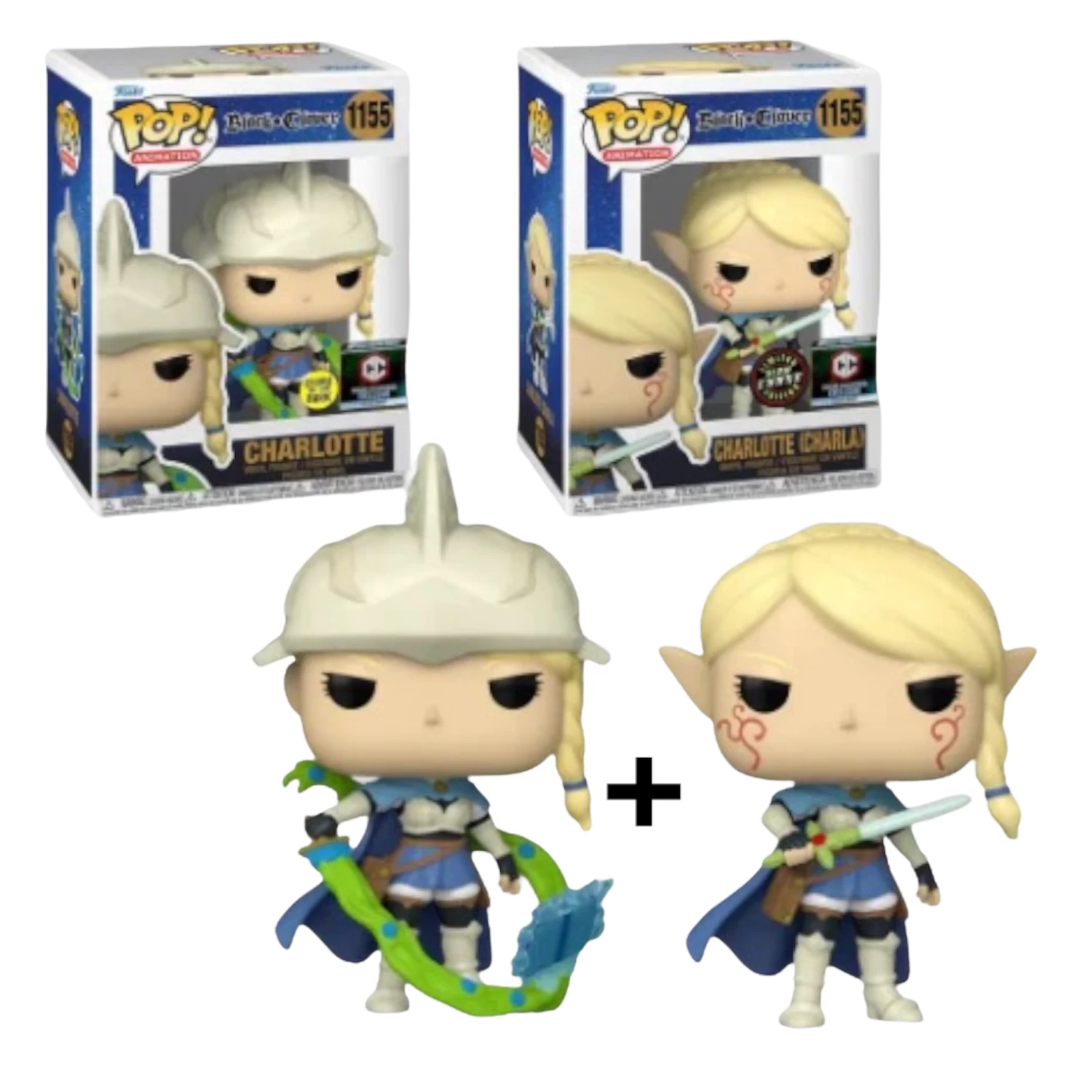 FUNKO Pop! Chalice Collectibles Exclusive: Black Clover: Charlotte (Guaranteed Chase Bundle) #1155 3 FUNKO Pop! Chalice Collectibles Exclusive: Black Clover: Charlotte (Guaranteed Chase Bundle) #1155