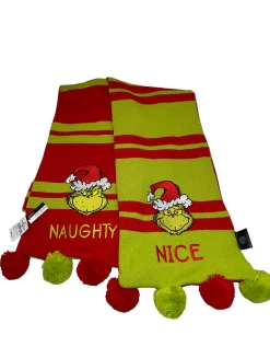 Universal Studios Dr. Seuss Grinch Naughty Nice Reversible Scarf