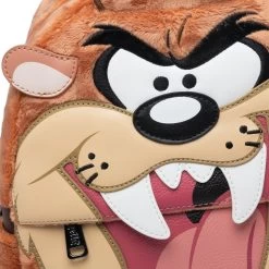 LOUNGEFLY 707 Street Exclusive -Warner Brothers Looney Tunes Tasmanian Devil Plush Cosplay Mini Backpack -Toy World Shop medium 57d11341 e5b0 4f97 bb6f 87b72915fe59