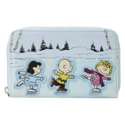 LOUNGEFLY Peanuts Charlie Brown Ice Skating Zip-Around Wallet