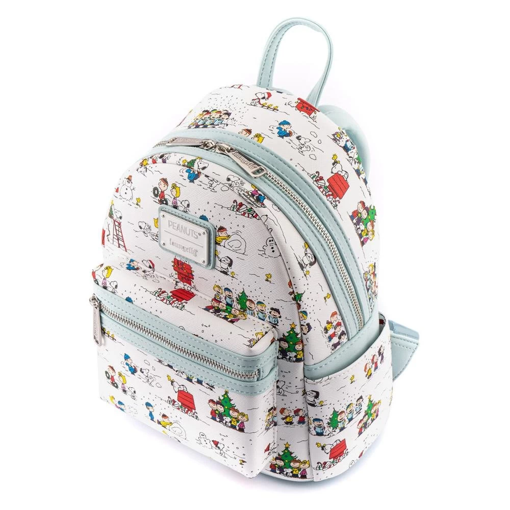 LOUNGEFLY Peanuts Happy Holidays Allover Print Mini Backpack 6 LOUNGEFLY Peanuts Happy Holidays Allover Print Mini Backpack - Image 4