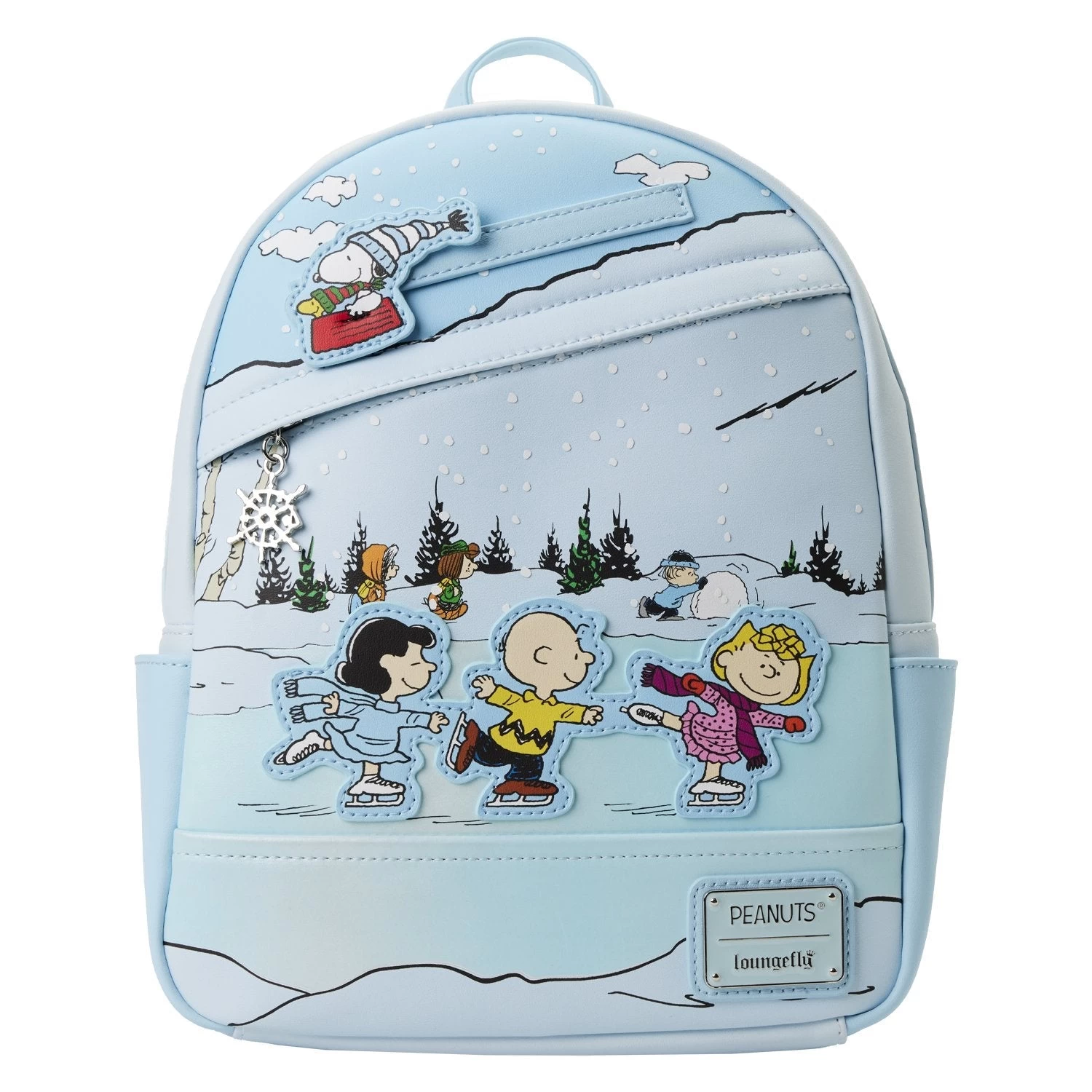 LOUNGEFLY Peanuts Charlie Brown Ice Skating Mini Backpack 5 LOUNGEFLY Peanuts Charlie Brown Ice Skating Mini Backpack - Image 3