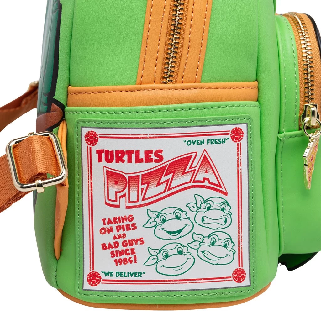 LOUNGEFLY 707 Street Exclusive -Nickelodeon TMNT Michelangelo Cosplay Mini Backpack 6 LOUNGEFLY 707 Street Exclusive -Nickelodeon TMNT Michelangelo Cosplay Mini Backpack - Image 4