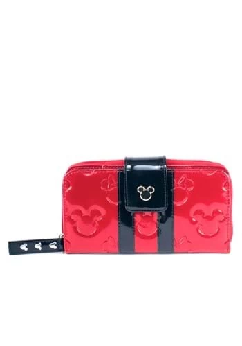 Loungefly Mickey And Minnie Red And Black Patent Embossed Wallet- Fun Exclusive 3 Loungefly Mickey And Minnie Red And Black Patent Embossed Wallet- Fun Exclusive